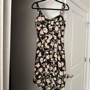 Lily Rose Black Floral High Low Dress